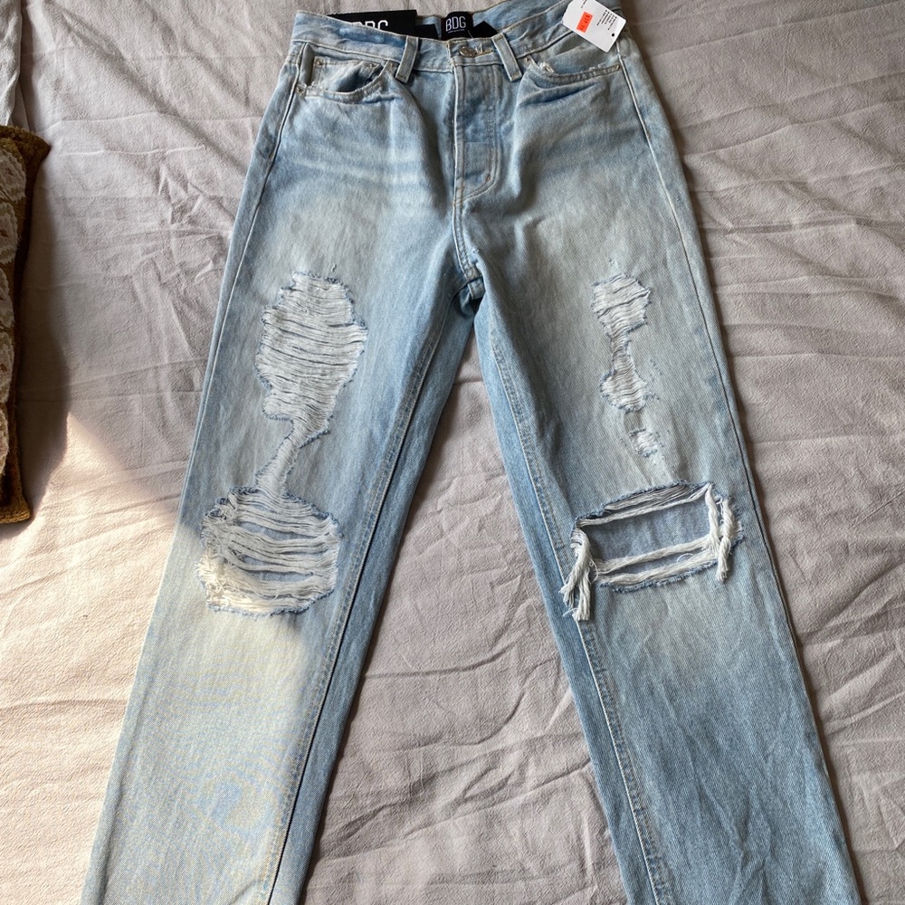 UO BDG Distressed Denim High Rise.